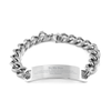 To My Son Cuban Chain Stainless Steel Bracelet, I'm your unwavering supporter, Supporting Inspirational Gifts for Son from Mommy
