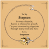 To My Stepson Sunflower Bracelet, I'm your unwavering supporter, Supporting Inspirational Gifts for Stepson from Stepmom