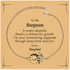 To My Stepson Sunflower Bracelet, I'm your unwavering supporter, Supporting Inspirational Gifts for Stepson from Stepdad