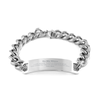 To My Niece Cuban Chain Stainless Steel Bracelet, I'm your unwavering supporter, Supporting Inspirational Gifts for Niece from Aunt