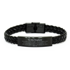 To My Nephew Inspirational Gifts from Tio, Life can be unfair but I will always be there, Encouragement Braided Leather Bracelet for Nephew