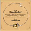 To My Granddaughter Inspirational Gifts from Grandmother, Life can be unfair but I will always be there, Encouragement Sunflower Bracelet for Granddaughter