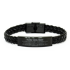 To My Little Sister Inspirational Gifts from Brother, Life can be unfair but I will always be there, Encouragement Braided Leather Bracelet for Little Sister