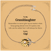 To My Granddaughter Inspirational Gifts from Gigi, Life can be unfair but I will always be there, Encouragement Sunflower Bracelet for Granddaughter
