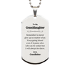 To My Granddaughter Inspirational Gifts from Grandfather, Life can be unfair but I will always be there, Encouragement Silver Dog Tag for Granddaughter