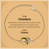To My Grandson Inspirational Gifts from Granny, Life can be unfair but I will always be there, Encouragement Sunflower Bracelet for Grandson