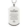 To My Granddaughter Inspirational Gifts from Granny, Life can be unfair but I will always be there, Encouragement Silver Dog Tag for Granddaughter