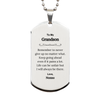 To My Grandson Inspirational Gifts from Nonno, Life can be unfair but I will always be there, Encouragement Silver Dog Tag for Grandson