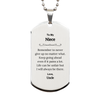 To My Niece Inspirational Gifts from Uncle, Life can be unfair but I will always be there, Encouragement Silver Dog Tag for Niece