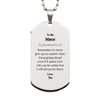 To My Niece Inspirational Gifts from Tio, Life can be unfair but I will always be there, Encouragement Silver Dog Tag for Niece