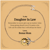 To My Daughter In Law Inspirational Gifts from Bonus Mom, Life can be unfair but I will always be there, Encouragement Sunflower Bracelet for Daughter In Law