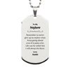 To My Nephew Inspirational Gifts from Auntie, Life can be unfair but I will always be there, Encouragement Silver Dog Tag for Nephew