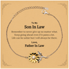 To My Son In Law Inspirational Gifts from Father In Law, Life can be unfair but I will always be there, Encouragement Sunflower Bracelet for Son In Law