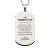 To My Daughter In Law Inspirational Gifts from Bonus Mom, Life can be unfair but I will always be there, Encouragement Silver Dog Tag for Daughter In Law