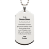 To My Bonus Sister Inspirational Gifts from Brother, Life can be unfair but I will always be there, Encouragement Silver Dog Tag for Bonus Sister