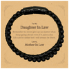 To My Daughter In Law Inspirational Gifts from Mother In Law, Life can be unfair but I will always be there, Encouragement Stone Leather Bracelets for Daughter In Law