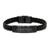 Funny Massage Therapist Gifts, Never thought I'd be Massage Therapist, Appreciation Birthday Braided Leather Bracelet for Men, Women, Friends, Coworkers