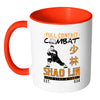 Full Combat Shao Lin Mug White 11oz Accent Coffee Mugs