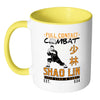 Full Combat Shao Lin Mug White 11oz Accent Coffee Mugs