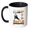 Full Combat Shao Lin Mug White 11oz Accent Coffee Mugs