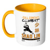 Full Combat Shao Lin Mug White 11oz Accent Coffee Mugs