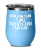 Funny 50th Birthday Wine Tumbler More Fun Than Two Twenty Five Year Olds 12oz Stainless Steel