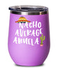 Funny Abuela Wine Tumbler Gift Nacho Average Abuela Wine Glass Stemless 12oz Stainless Steel