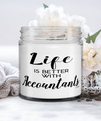 Funny Accountant Candle Life Is Better With Accountants 9oz Vanilla Scented Candles Soy Wax