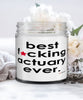 Funny Actuary Candle B3st F-cking Actuary Ever 9oz Vanilla Scented Candles Soy Wax
