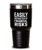 Funny Actuary Nug Easily Distracted By Financial Risks Tumbler 30oz Stainless Steel