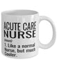 Funny Acute Care Nurse Mug Like A Normal Nurse But Much Cooler Coffee Cup 11oz 15oz White