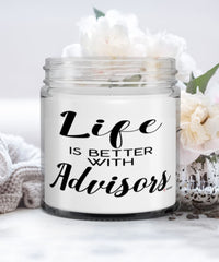 Funny Advisor Candle Life Is Better With Advisors 9oz Vanilla Scented Candles Soy Wax