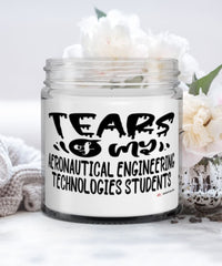 Funny Aeronautical Engineering Technologies Professor Teacher Candle Tears Of My Aeronautical Engineering Technologies Students 9oz Vanilla Scented Candles Soy Wax