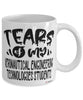 Funny Aeronautical Engineering Technologies Professor Teacher Mug Tears Of My Aeronautical Engineering Technologies Students Coffee Cup White