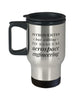 Funny Aerospace Engineer Travel Mug Introverted But Willing To Discuss Aerospace Engineering 14oz Stainless Steel Black