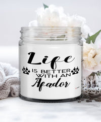 Funny Afador Dog Candle Life Is Better With An Afador 9oz Vanilla Scented Candles Soy Wax