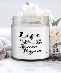 Funny African Penguin Candle Life Is Better With An African Penguin 9oz Vanilla Scented Candles Soy Wax