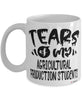 Funny Agricultural Production Professor Teacher Mug Tears Of My Agricultural Production Students Coffee Cup White
