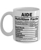 Funny Aide Nutritional Facts Coffee Mug 11oz White