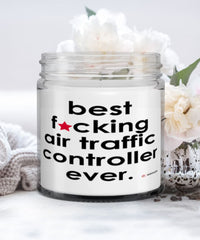 Funny Air Traffic Controller Candle B3st F-cking Air Traffic Controller Ever 9oz Vanilla Scented Candles Soy Wax