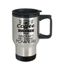 Funny Aircraft Mechanic Travel Mug Coffee Gives Me My Aircraft Mechanic Powers 14oz Stainless Steel