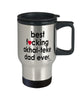 Funny Akhal-Teke Horse Travel Mug B3st F-cking Akhal-Teke Dad Ever 14oz Stainless Steel