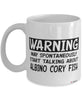 Funny Albino Cory Mug Warning May Spontaneously Start Talking About Albino Cory Fish Coffee Cup White