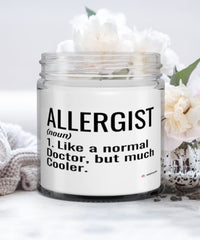 Funny Allergist Candle Like A Normal Doctor But Much Cooler 9oz Vanilla Scented Candles Soy Wax