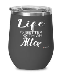 Funny Altex Rabbit Wine Glass Life Is Better With An Altex 12oz Stainless Steel Black