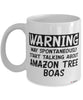 Funny Amazon Tree Boa Mug Warning May Spontaneously Start Talking About Amazon Tree Boas Coffee Cup White
