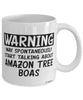 Funny Amazon Tree Boa Mug Warning May Spontaneously Start Talking About Amazon Tree Boas Coffee Cup White