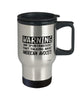 Funny American Avocet Travel Mug Warning May Spontaneously Start Talking About American Avocets 14oz Stainless Steel