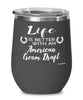 Funny American Cream Draft Horse Wine Glass Life Is Better With An American Cream Draft 12oz Stainless Steel Black