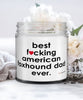 Funny American Foxhound Dog Candle B3st F-cking American Foxhound Dad Ever 9oz Vanilla Scented Candles Soy Wax